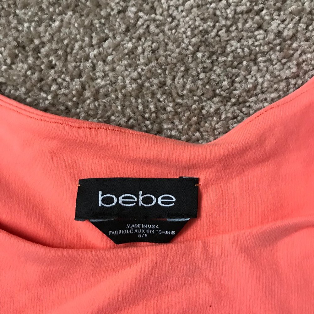 bebe Orange Sherbet Cut-Out Dress Small - Picture 6 of 10